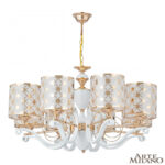 Люстра подвесная с плафонами 303097/8 Wh/Gd Arte Milano (Артемилано)