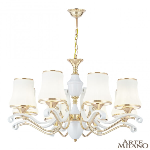 Люстра подвесная с плафонами 303987/8 Wh/Gd Arte Milano (Артемилано)