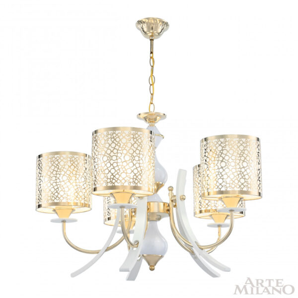 Люстра подвесная с плафонами 306067/5 Wh/Gd Arte Milano (Артемилано)