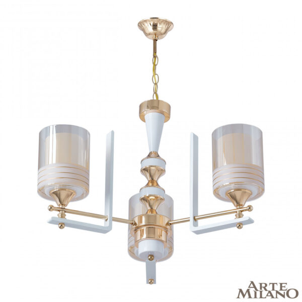 Люстра подвесная с плафонами 306087/3 Wh/Gd Arte Milano (Артемилано)