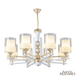 Люстра подвесная с плафонами 306087/8 Wh/Gd Arte Milano (Артемилано)
