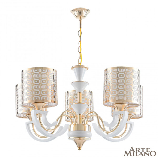Люстра подвесная с плафонами 308857/5 Wh/Gd Arte Milano (Артемилано)