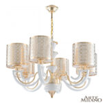 Люстра подвесная с плафонами 308857/6 Wh/Gd Arte Milano (Артемилано)