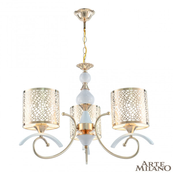 Люстра подвесная с плафонами 309787/3 Wh/Gd Arte Milano (Артемилано)