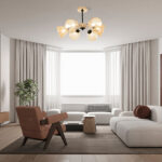Люстра с плафонами 329007/3+3 GD.BK Arte Milano (Артемилано) — изображение 2
