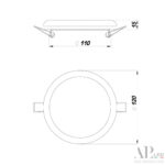 Светильник встраиваемый светодиодный 3322.FAP222R/18W/4K Arte Perfetto Luce — изображение 3