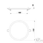 Светильник встраиваемый светодиодный 3322.FAP222R/22W/4K Arte Perfetto Luce — изображение 3