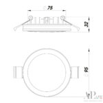 Светильник встраиваемый светодиодный 3322.LD109R/12W/4K Arte Perfetto Luce — изображение 3