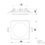 Светильник встраиваемый светодиодный 3322.LD109S/12W/6K Arte Perfetto Luce — изображение 3