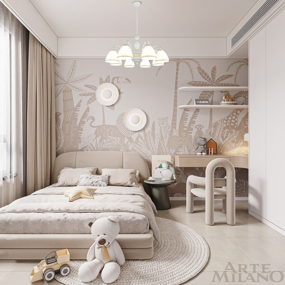 Люстра с плафонами 340837/8 WT+G Arte Milano (Артемилано) — изображение 2