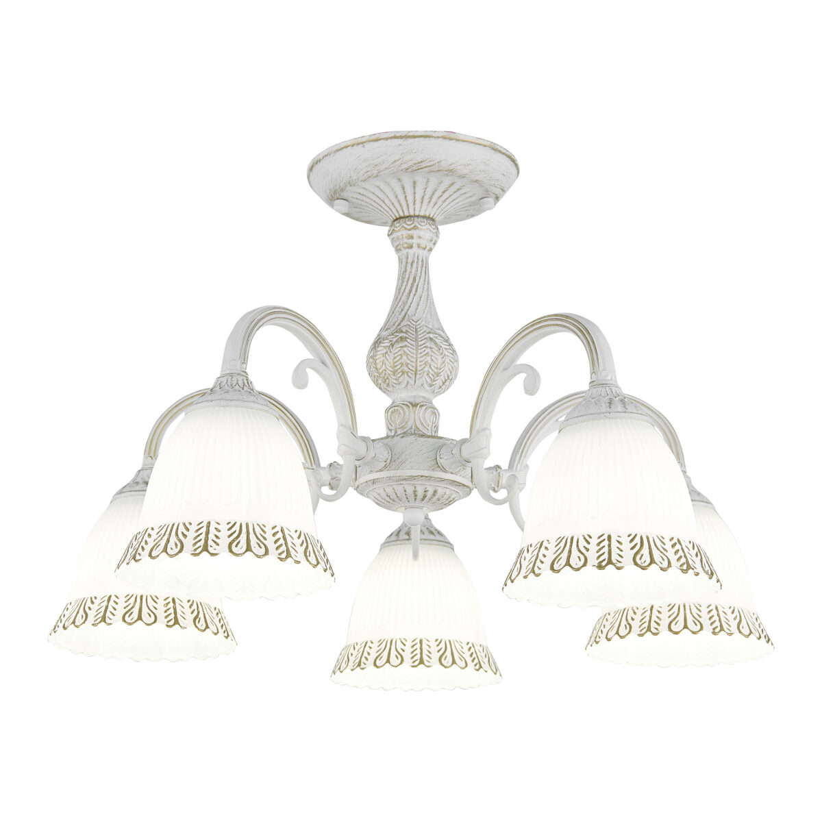 Люстра с плафонами 347410/5 WT+G Arte Milano (Артемилано) — изображение 1