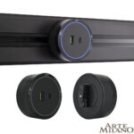 Трековая розетка, 2.1A 18W 250V 380066TS LED/USB-Type-C Black