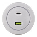 Трековая розетка, 3.1A 250V 399731TS/USB-Type-C Silver — изображение 2