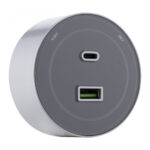 Трековая розетка, 3.1A 250V 399732TS/USB-Type-C Grey — изображение 3