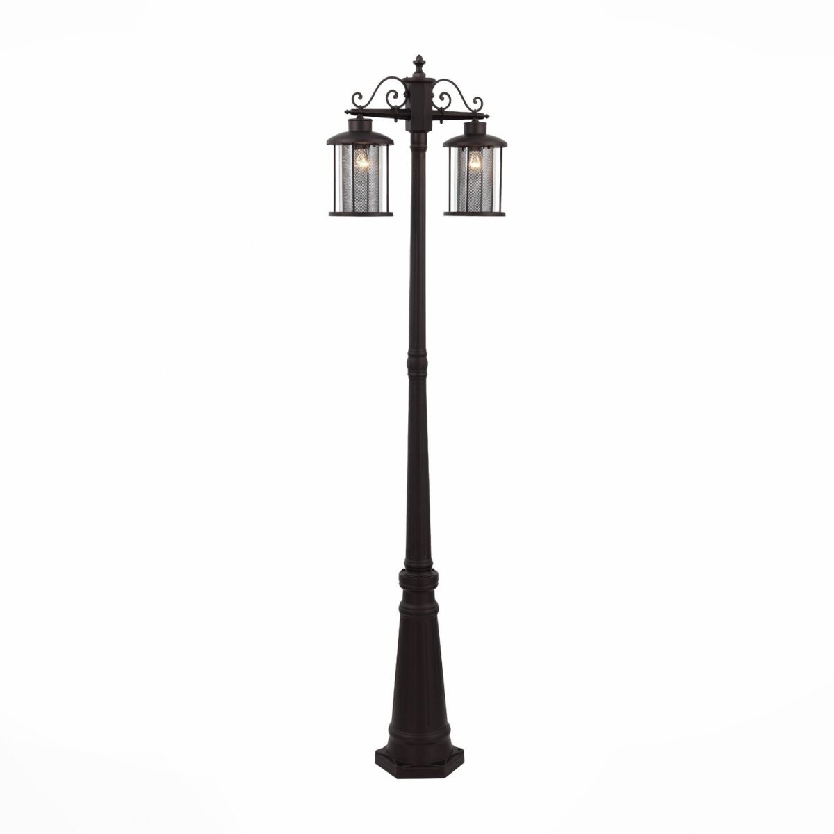 SL080.425.02_01W SL080.425.02 Светильник уличный наземный ST-Luce Темный кофе/Прозрачный, Темный кофе E27 2*100W LASTERO — изображение 1