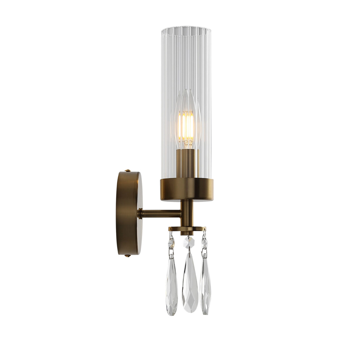 SL1400.301.01 Светильник настенный ST-Luce Латунь/Прозрачный E14*1 40W ИЛЛЮМИА — изображение 3