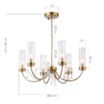 SL1400.303.06 Люстра подвесная ST-Luce Латунь/Латунь, Прозрачный E14 6*40W ИЛЛЮМИА — изображение 8
