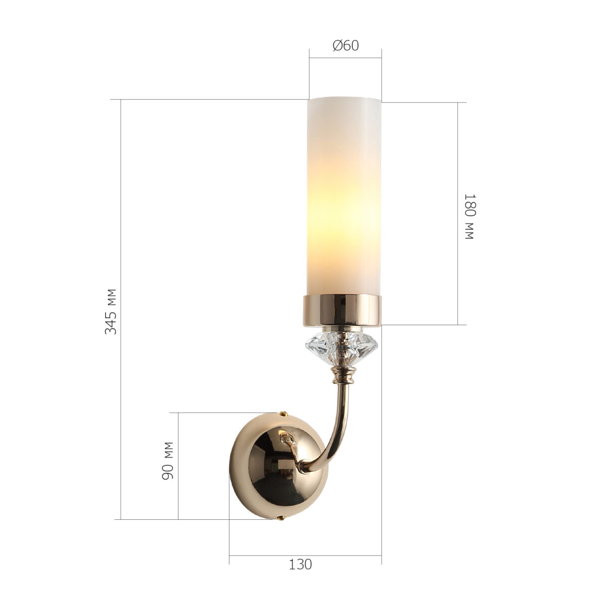SL1402.251.01 Светильник настенный ST-Luce Латунь/Прозрачный E14*1 40W ЭЛЕГРА — изображение 6
