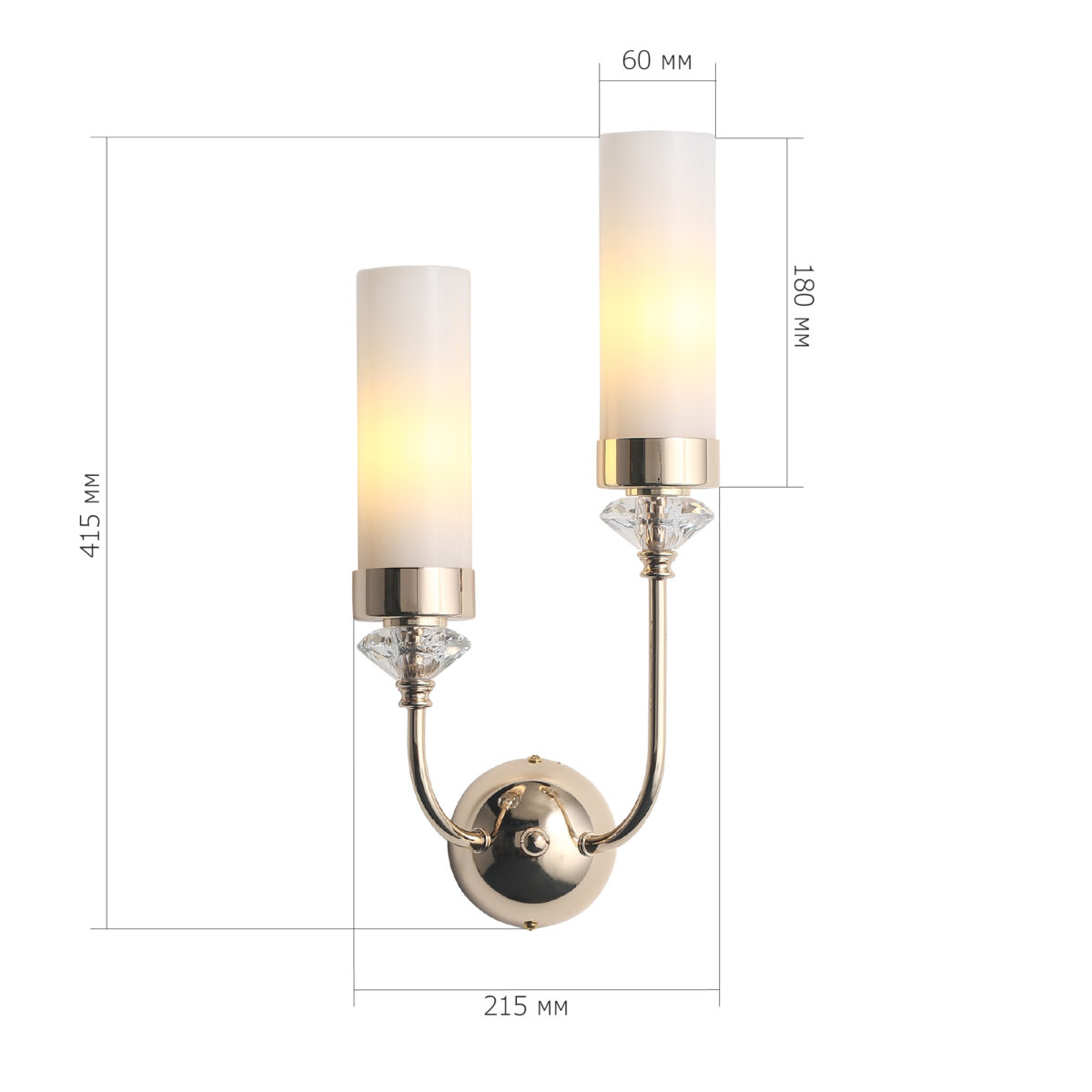 SL1402.251.02 Светильник настенный ST-Luce Латунь/Прозрачный E14*2 40W ЭЛЕГРА — изображение 6