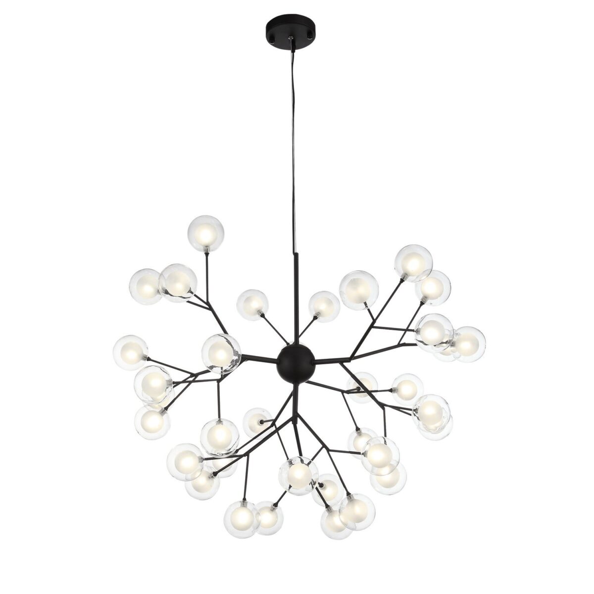 SL376.403.36_01W SL376.403.36 Светильник подвесной ST-Luce Черный/Прозрачный, Белый G4 LED 36*2W ДЕМЕЛЕ — изображение 1