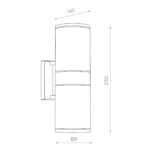 SL561.701.02 Светильник уличный настенный ST-Luce Серый/Серый LED 2*5W 4000K ТУБО — изображение 2