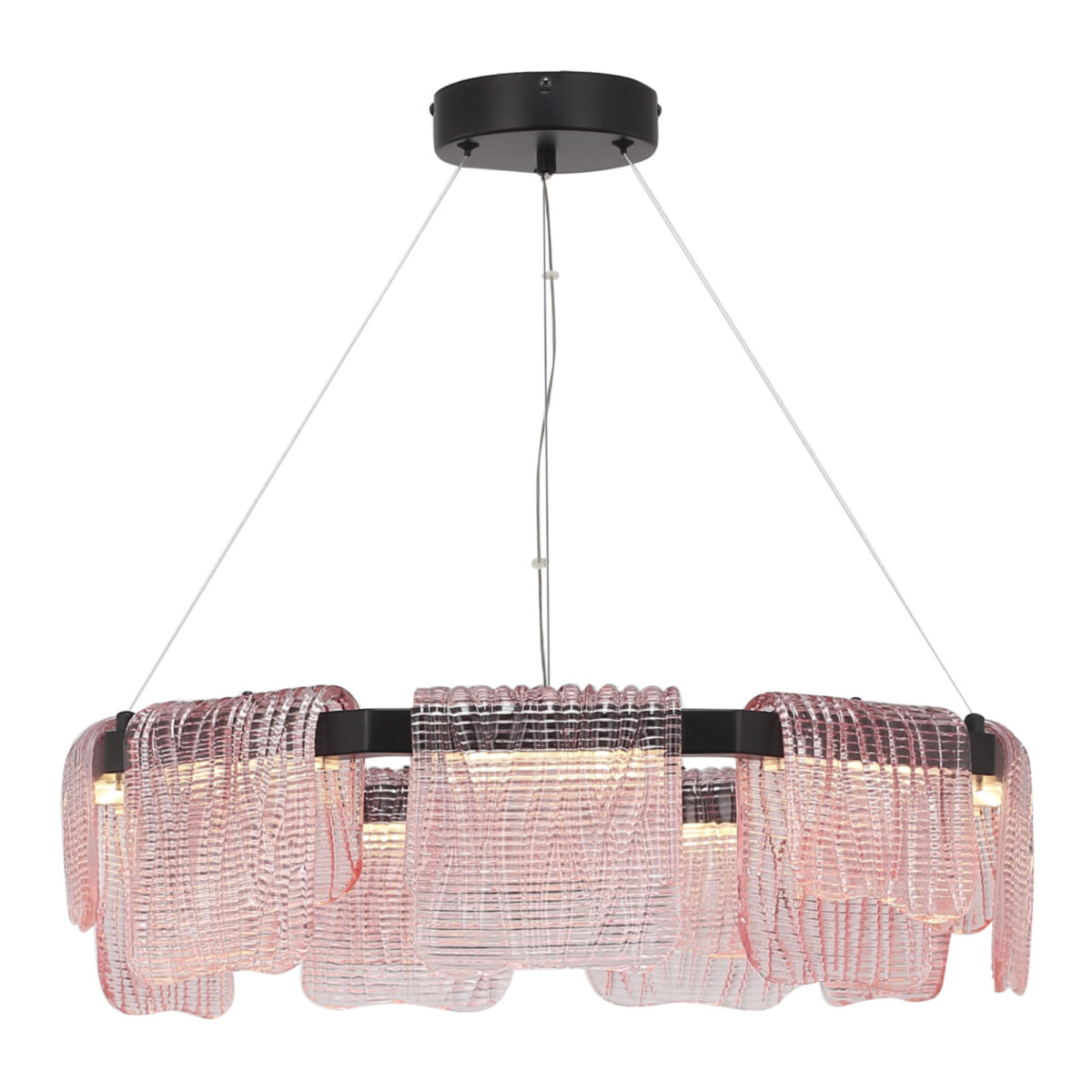 SL6021.403.54 Светильник подвесной ST-Luce черный/розовый LED 1*54W 3000K ВУАЛЬ — изображение 4