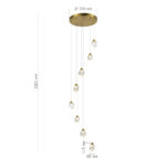 SL6114.203.08 Светильник подвесной ST-Luce Золотистый/Прозрачный LED 8*3W 3000K КАСКАТО — изображение 3