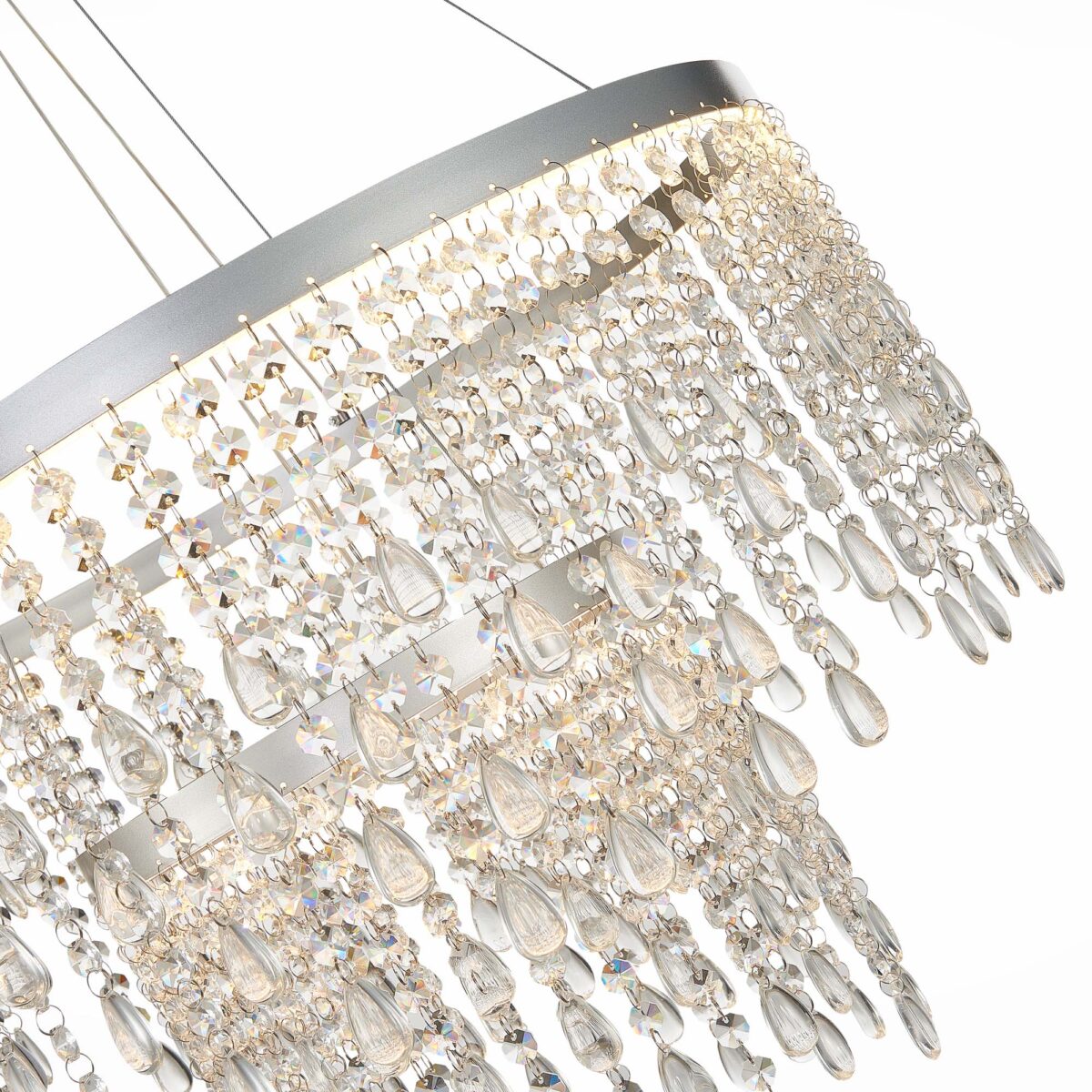 SL6201.103.55 Люстра подвесная ST-Luce Серебристый/Прозрачный LED 1*55W 3000K/4000K/6000K ВЕГА — изображение 3