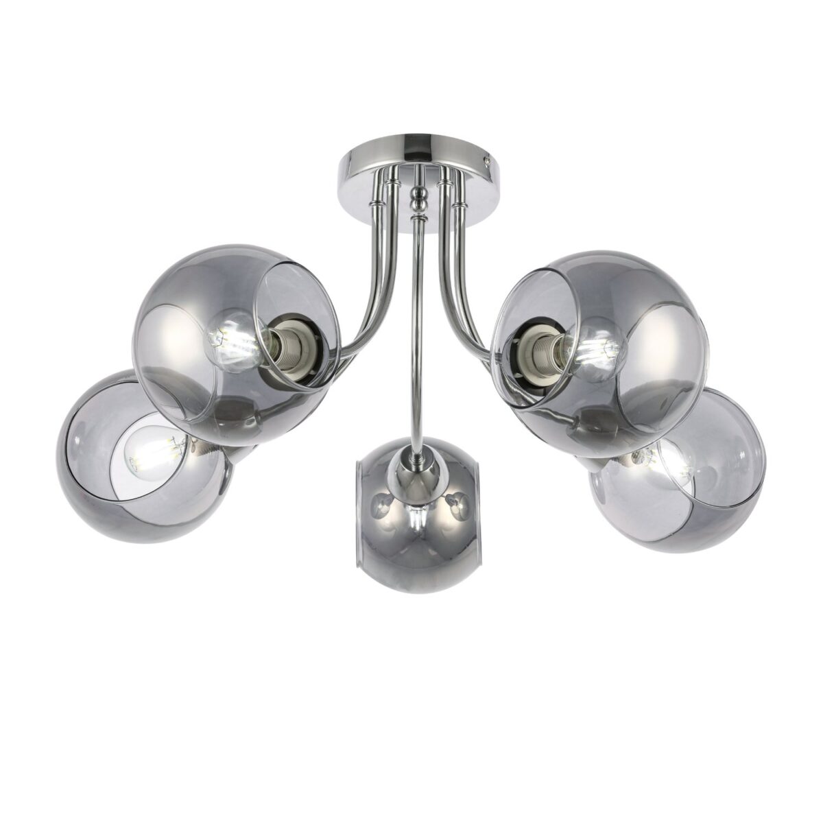 SLE102102-05_01W SLE102102-05 Светильник потолочный Хром/Дымчатый E14 5*40W РЕЛОТТЕ — изображение 1