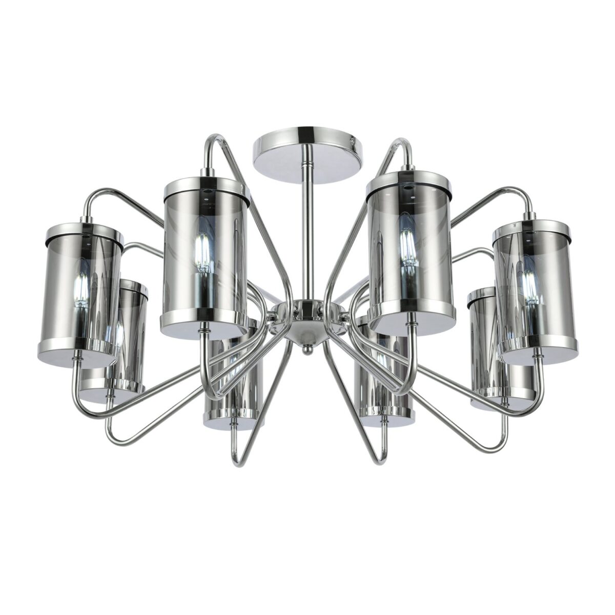 SLE102302-08_01W SLE102302-08 Светильник потолочный Хром/Дымчатый E14 8*40W ВАЛЕРИ — изображение 1