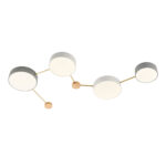 SLE600102-04 Светильник потолочный Золотистый, Светлое дерево/Белый, Серый LED 4*16,5W 4000K ДОССЕНА — изображение 3