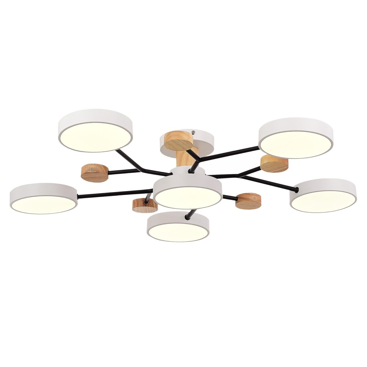 SLE6006-502-06_01W SLE6006-502-06 Светильник потолочный Белый/Белый LED 6*12W 3000K/4500K/6000K ФАЭМА — изображение 1