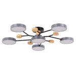 SLE6006-702-06 Светильник потолочный Серый/Серый LED 6*12W 3000K/4500K/6000K 6200Lm ФАЭМА — изображение 2