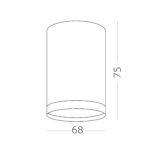 ST113.432.05 Светильник потолочный Черный LED 1*5W 3000K 390Lm Ra>90 120° IP20 D68xH75 170-240V Накладные светильники — изображение 3