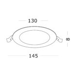 ST209.538.09 Св-к встр. Белый LED 1*9W 3000K 585Lm Ra80 110° IP20 D143xH18 90-265V Встраиваемые светильники — изображение 5