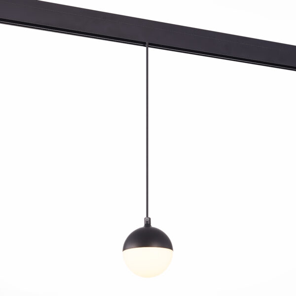 ST358.443.07 Магнитный трековый светильник подвесной Черный LED 1*7W 4000K 520Lm Ra>80 120° IP20 D90 СКАЙЛАЙН 48V