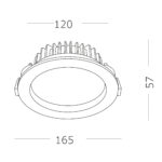 ST752.548.24 Св-к встр. Белый LED 1*24W 4000K 1 920Lm Ra80 100° IP44 D165xH54 100-240V Встраиваемые светильники — изображение 4