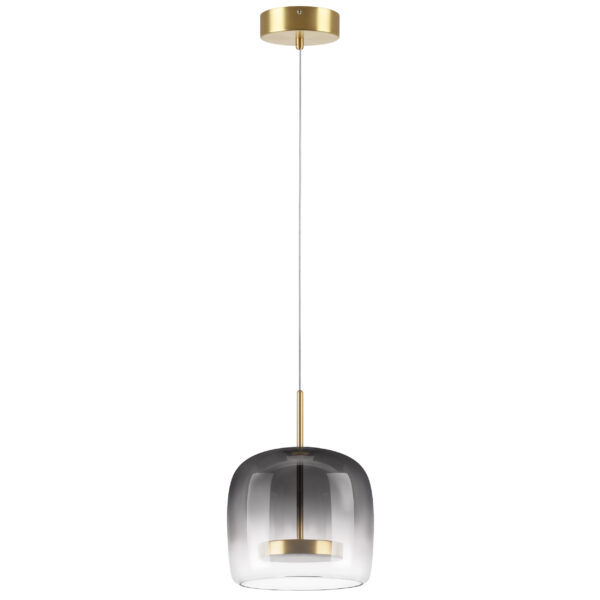 804018 Люстра CUPOLA LED 1х18W 900LM ЗОЛОТО/ДЫМЧАТЫЙ 3000K