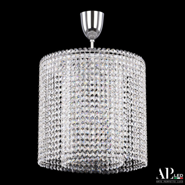 Люстра светодиодная хрустальная с пультом SH01.35.A.LED-DIM.Ni.Tube Arte Perfetto Luce