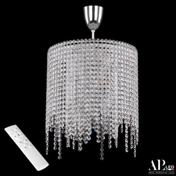 Люстра светодиодная хрустальная с пультом SH01.35.B.LED-DIM.Ni.Tube Arte Perfetto Luce