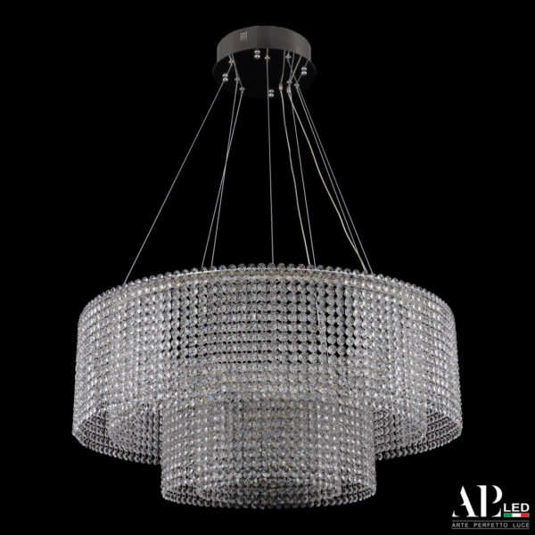 Люстра светодиодная хрустальная SH02.73.2D.A.Ni.4000 Arte Perfetto Luce