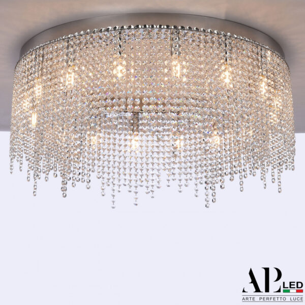 Люстра хрустальная каскадная SH02.73.B.Ni.E14.PK Arte Perfetto Luce
