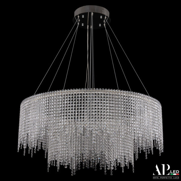 Люстра светодиодная хрустальная SH02.93.2D.B.Ni.4000 Arte Perfetto Luce