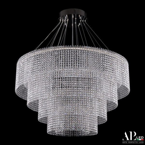 Люстра светодиодная хрустальная SH02.93.4D.A.Ni.4000 Arte Perfetto Luce