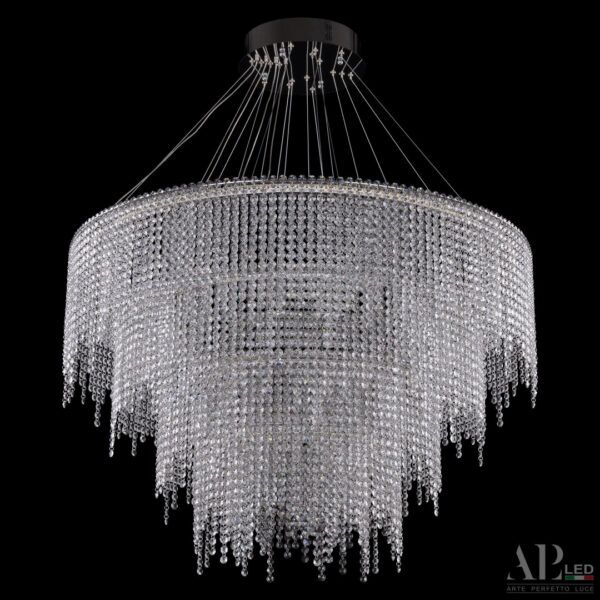 Люстра светодиодная хрустальная SH02.93.4D.B.Ni.4000 Arte Perfetto Luce
