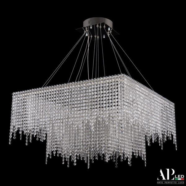Люстра светодиодная хрустальная SH04.71.2D.B.Ni.4000 Arte Perfetto Luce