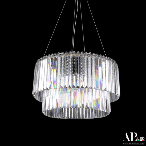 Люстра светодиодная хрустальная SH09.55.C.Ni.4000 Arte Perfetto Luce