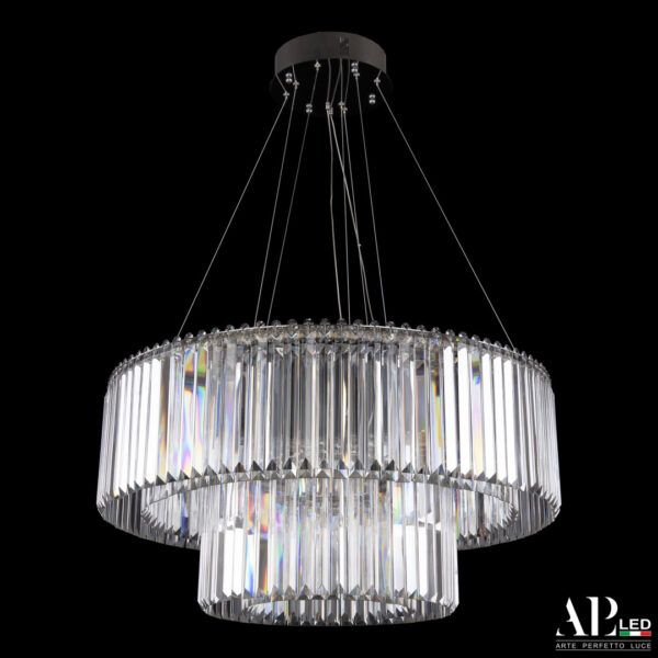 Люстра светодиодная хрустальная SH09.73.2D.A.Ni.4000 Arte Perfetto Luce