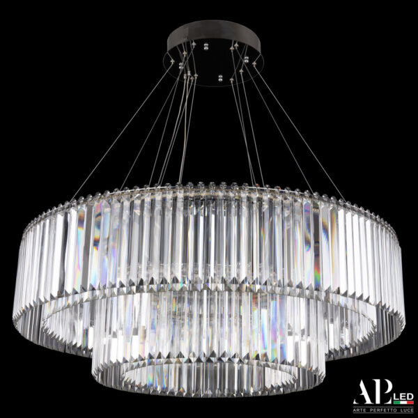 Люстра светодиодная хрустальная SH09.93.2D.A.Ni.4000 Arte Perfetto Luce