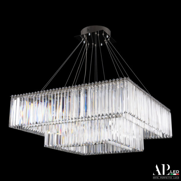 Люстра светодиодная хрустальная SH10.86.2D.A.Ni.4000 Arte Perfetto Luce